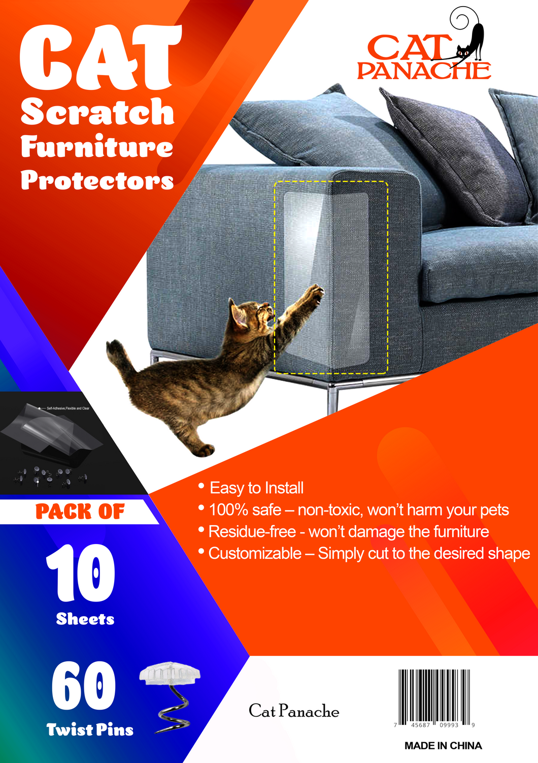 Couch Cat Scratch Protector